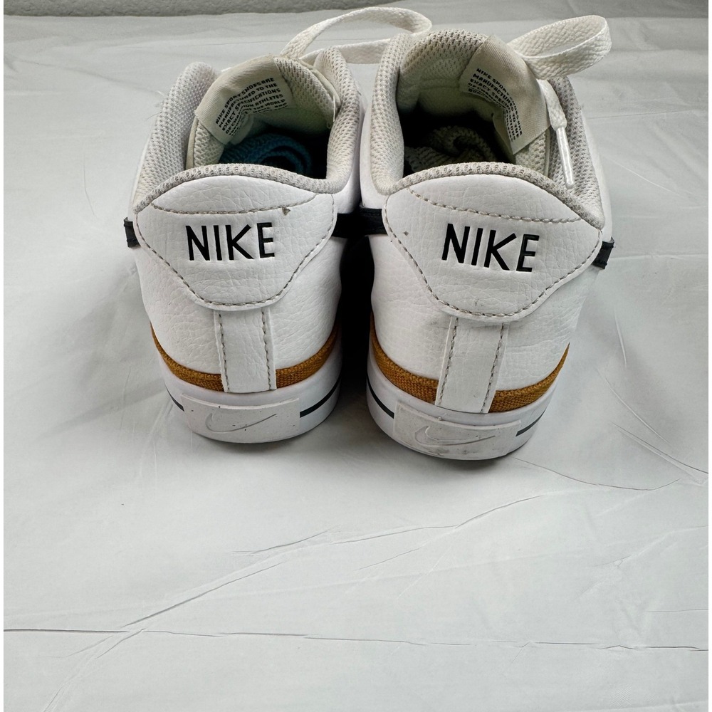 Nike Court Legacy White Black Tan Leather Sneakers Women's 9 - Picture 7 of 9